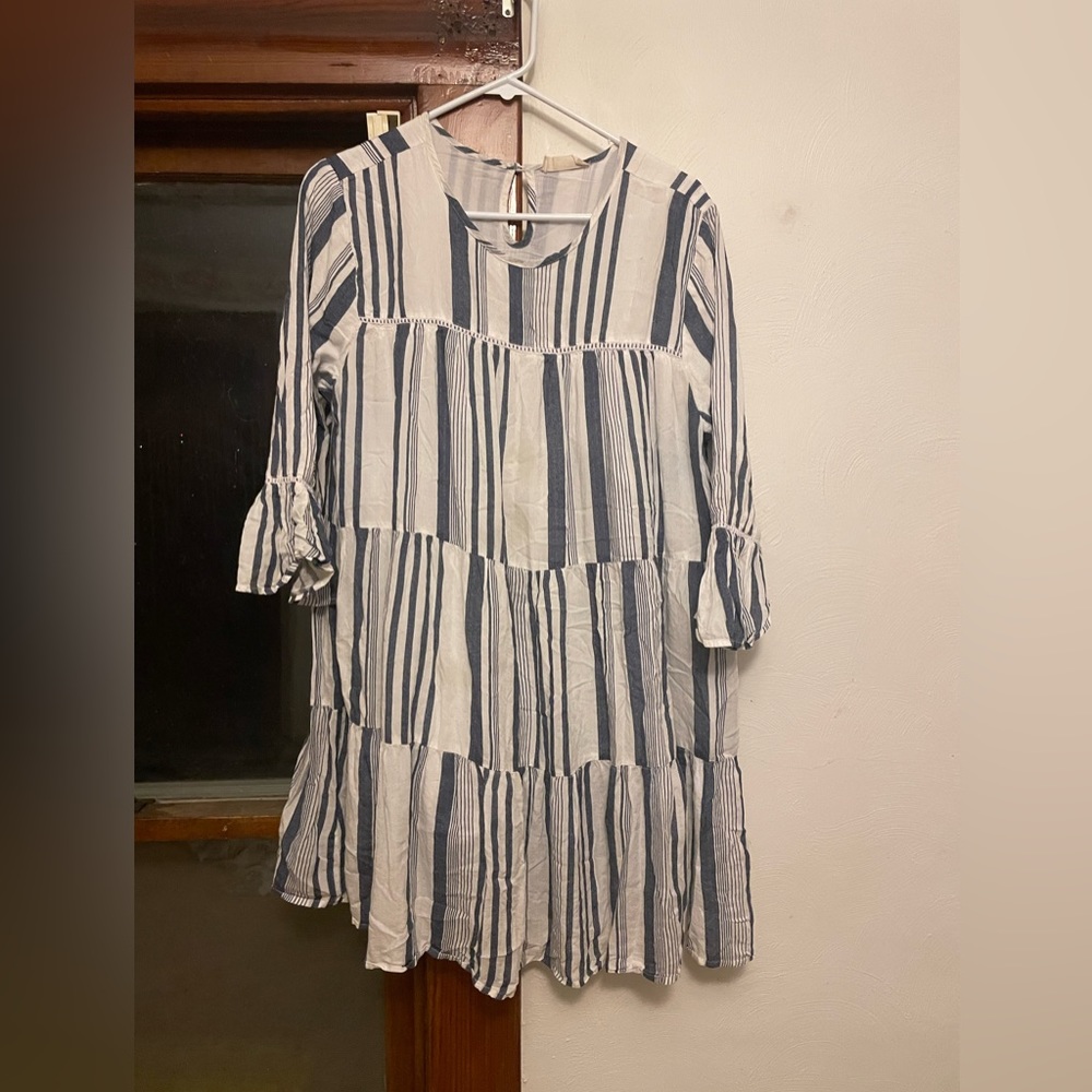 Altar’d State Blue and White Striped Dress